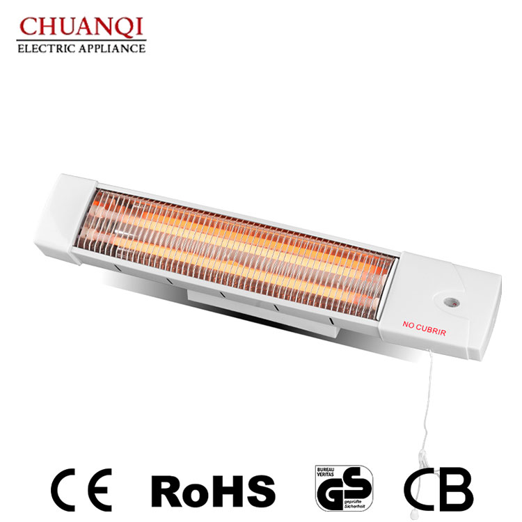 Nola hobetzen du 1200W-ko 2 hodi kuartzozko hormako berogailuak tira-kablearen etengailuarekin etxeko berogailua?